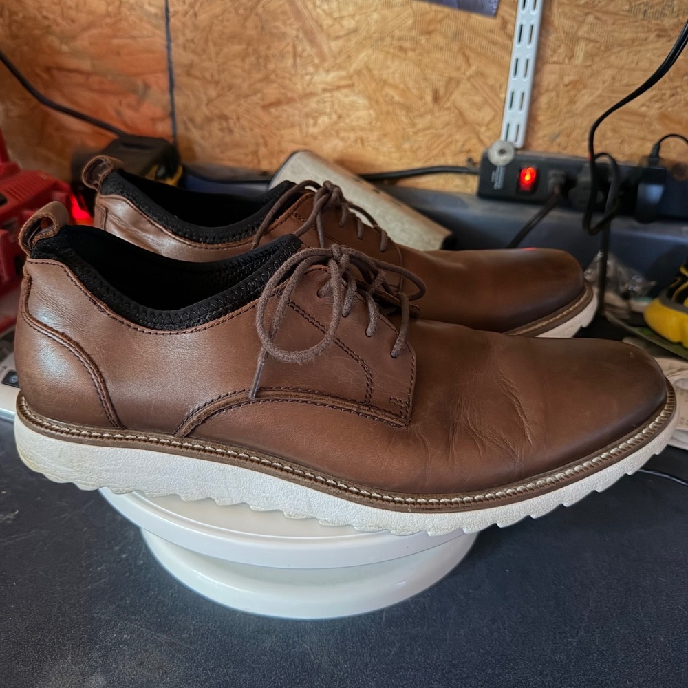 J. Murphy by Johnston & Murphy Mens Brown Leather Oxford Shoes 59-3092 14M